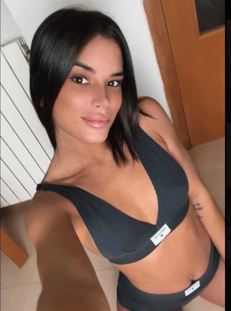 Babe in mini lingerie