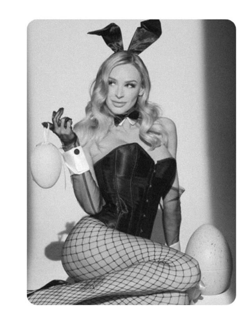 Babe in playboy outfit