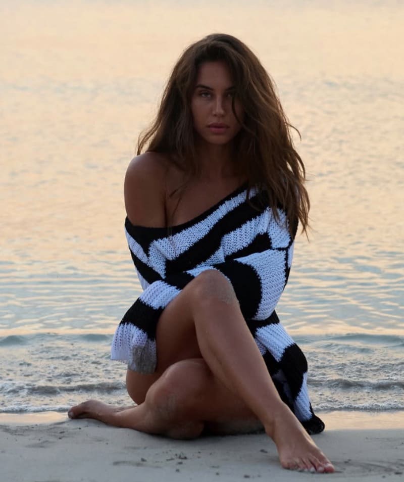 Brunette on beach