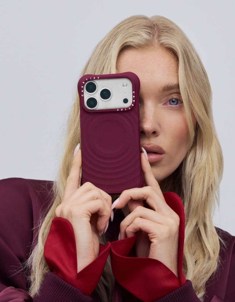 Sexy blonde with iphone