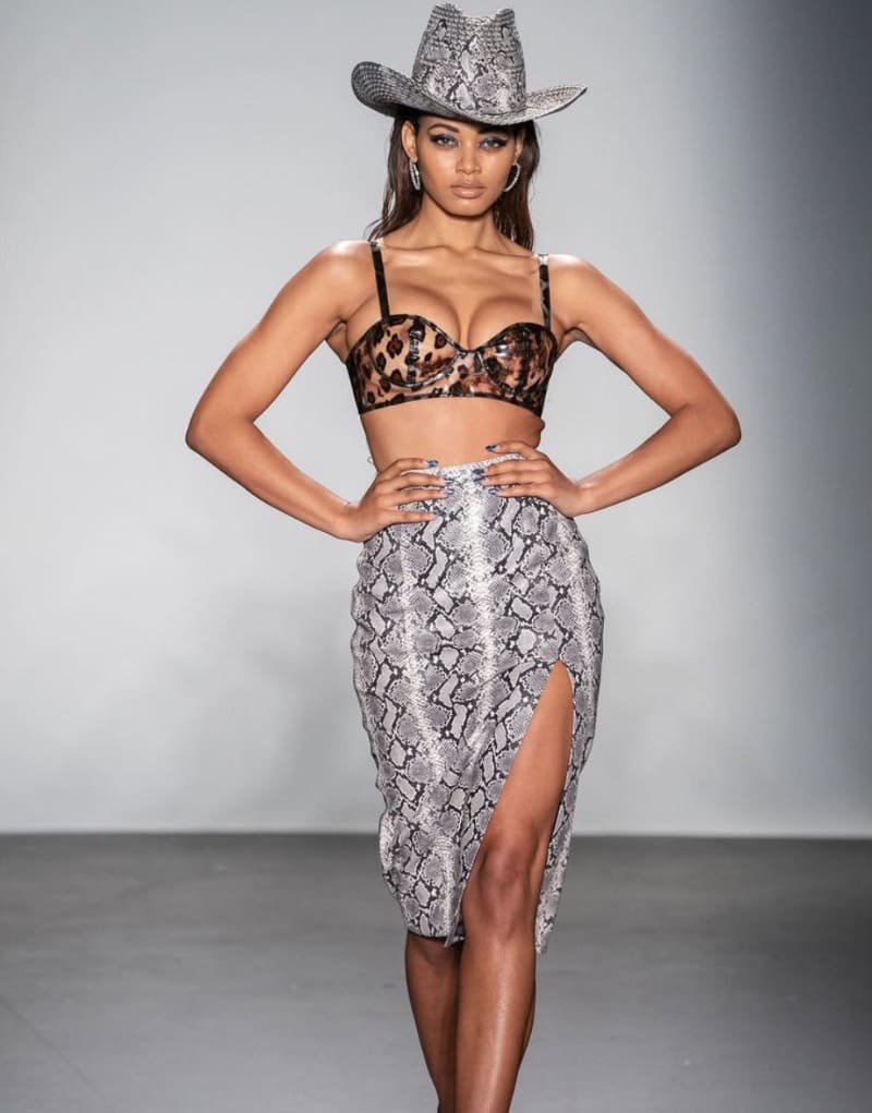 Danielle on runway for fashion show