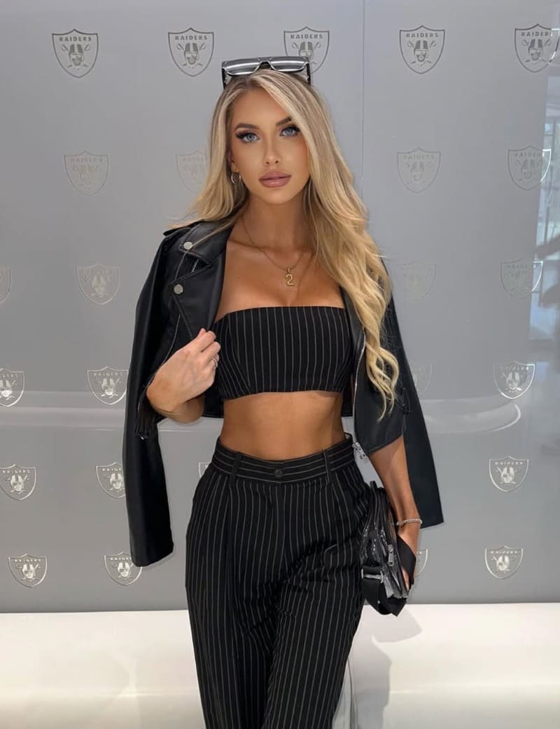 Hot blonde loves to show off perfect figure