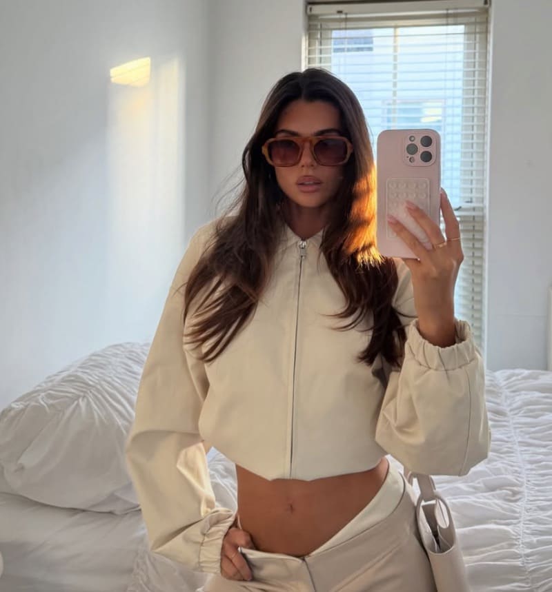 Brunette in sexy hot outfit