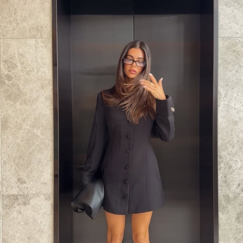 Ashton in tight dress