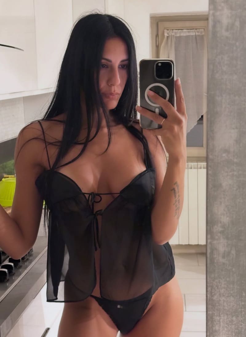 Sexy model in hot night outfit