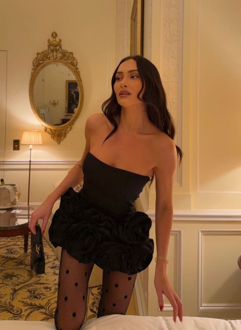 Sarah in tight dress