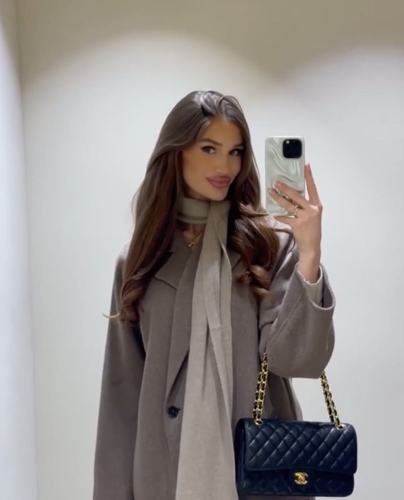 Matilda in cool grey outfit