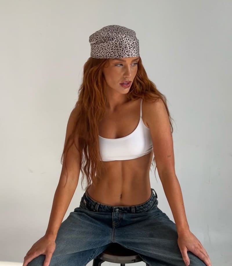 Sexy model in red hair