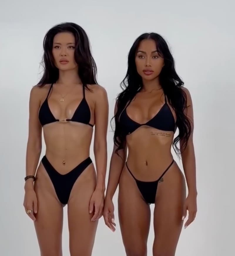 Babes in black bikini s