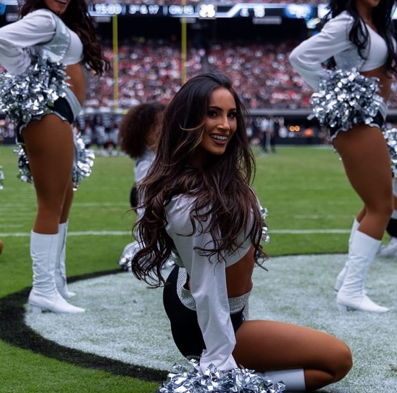 cheerleaders on field