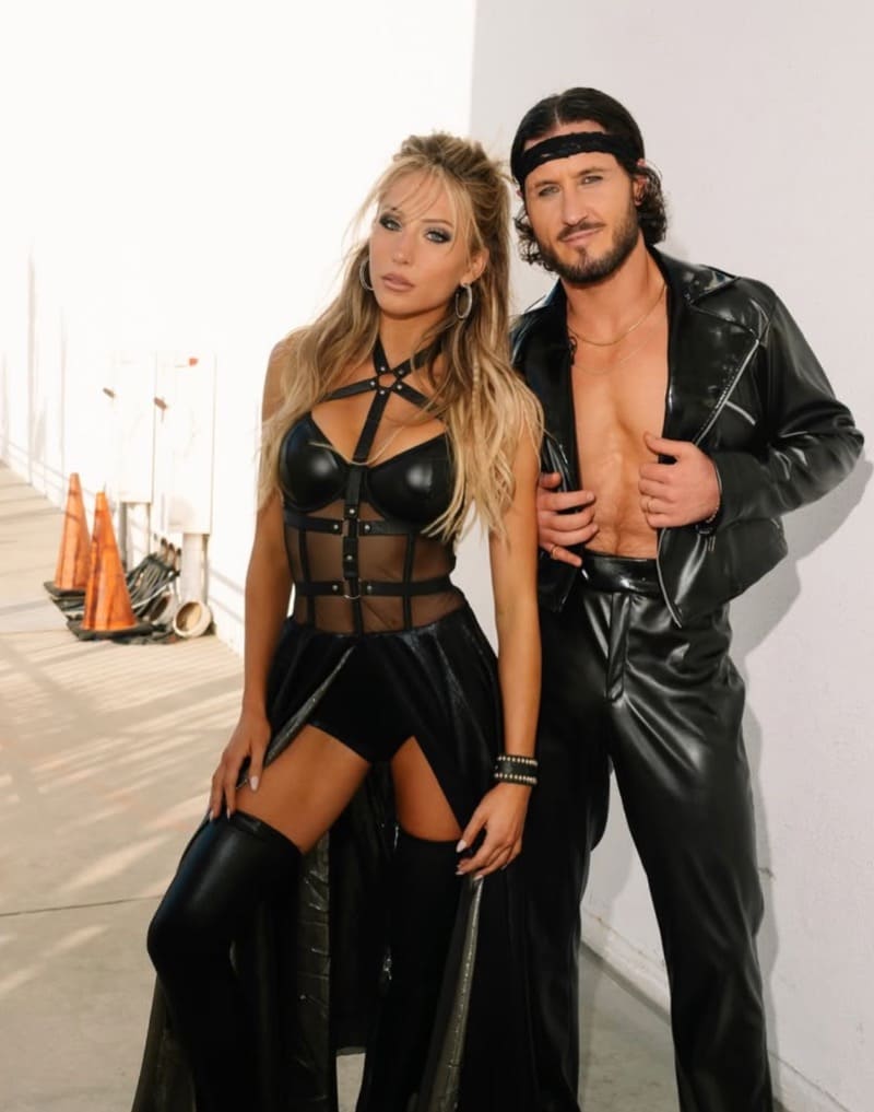 Alix in dancing outfit with dance partner