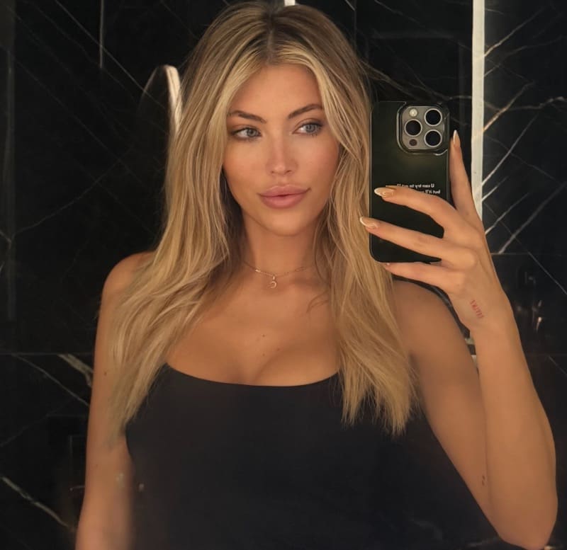 Sexy model taking selfie