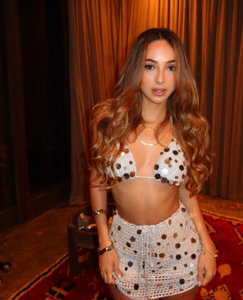 Hot model with brown hair