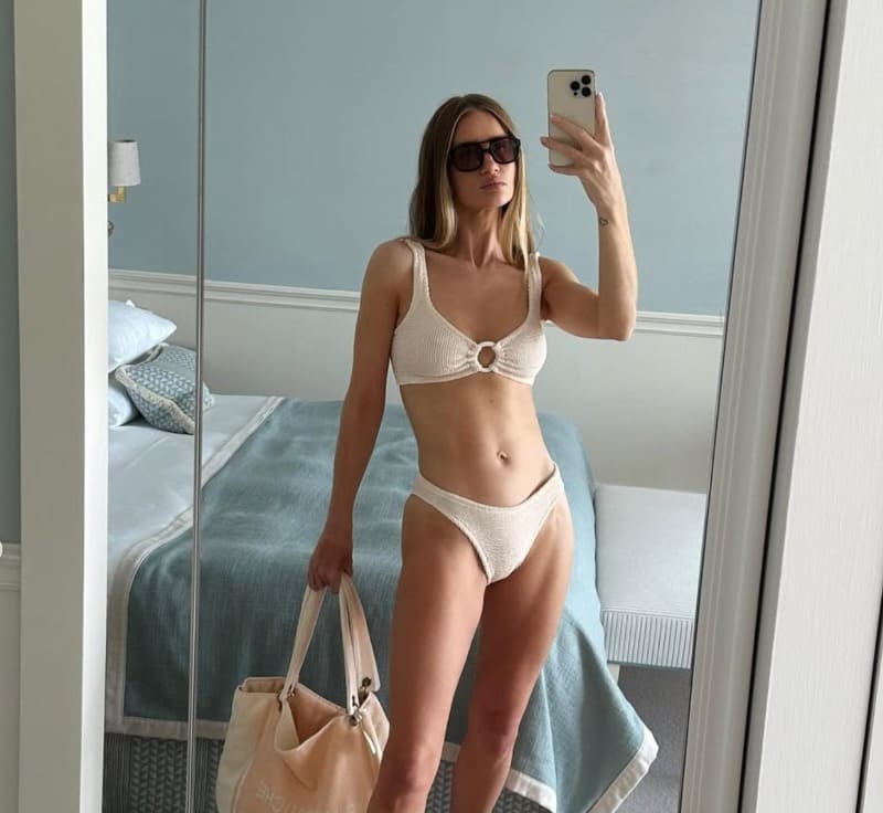 Rosie in white outfit