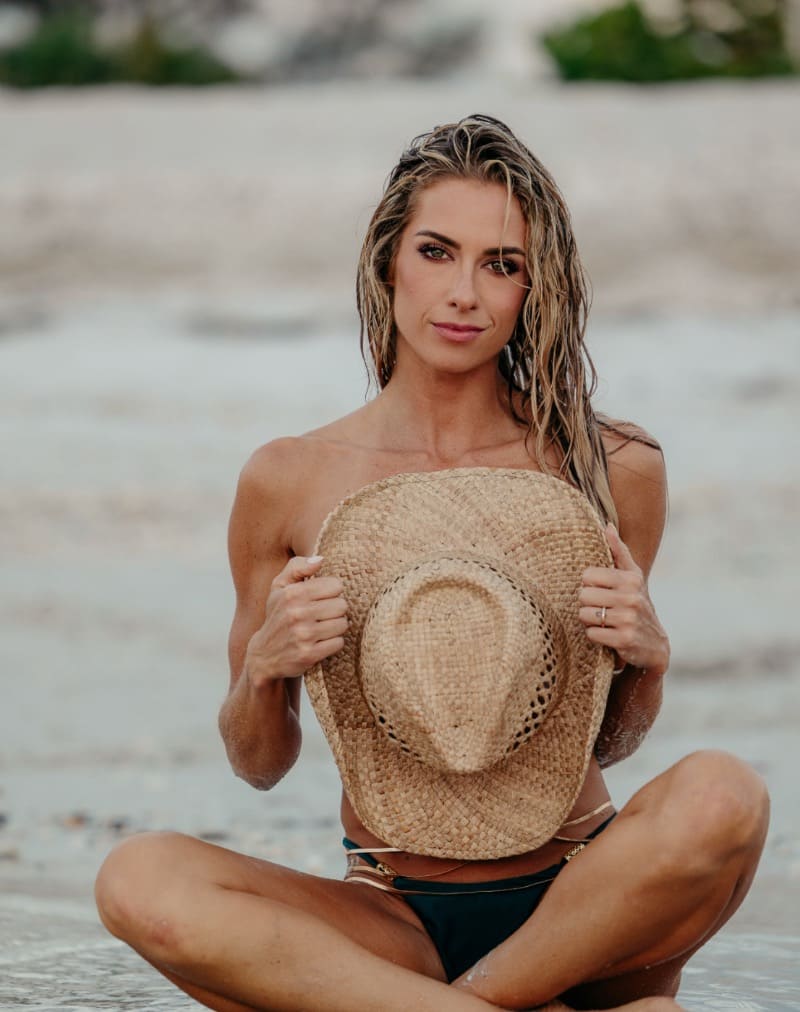 Brianna covering boobs in semi nude