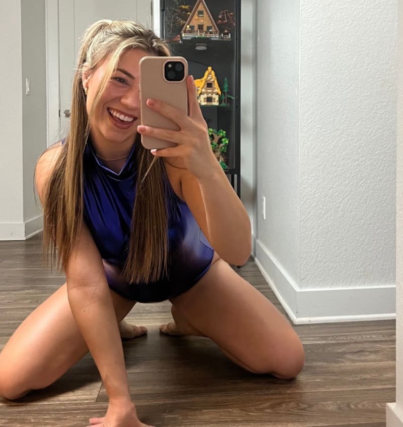Rylee in blue outfit