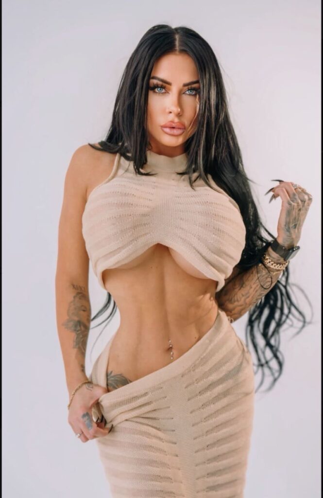 Sexy model in tight clothes