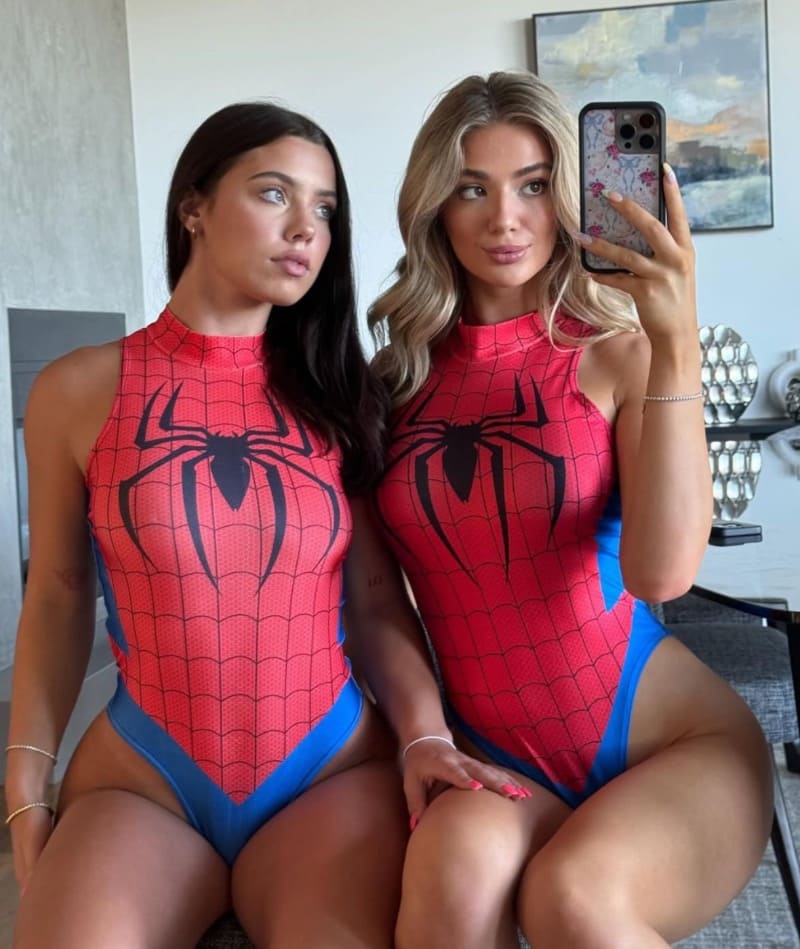 Sexy women in spiderman costume