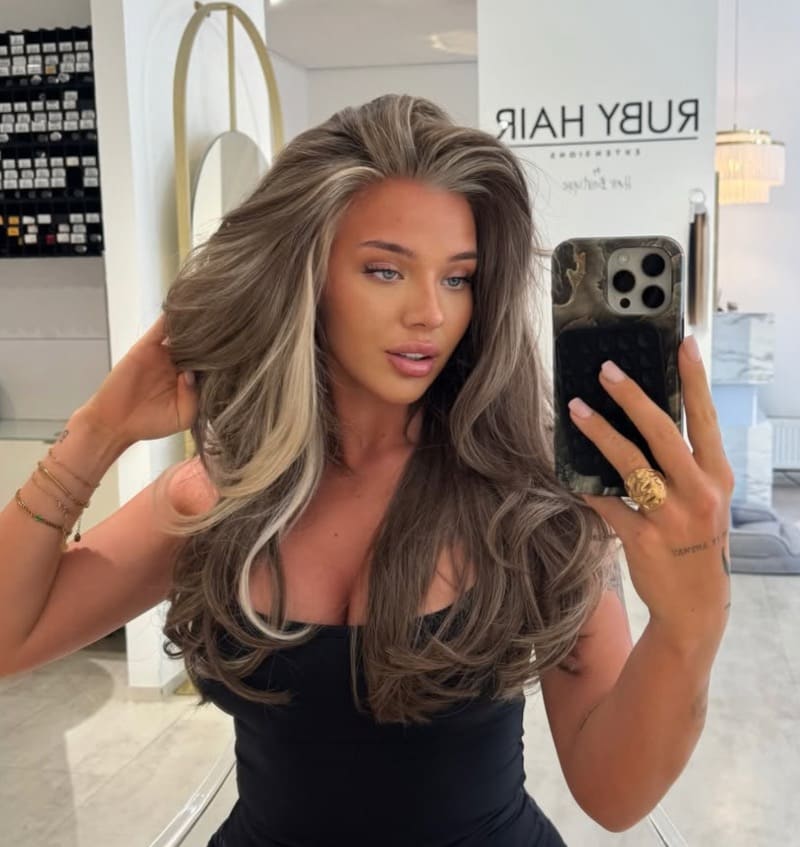 Sexy model in black outfit