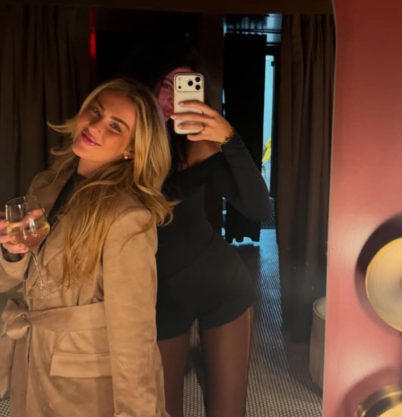 Sexy model in night club