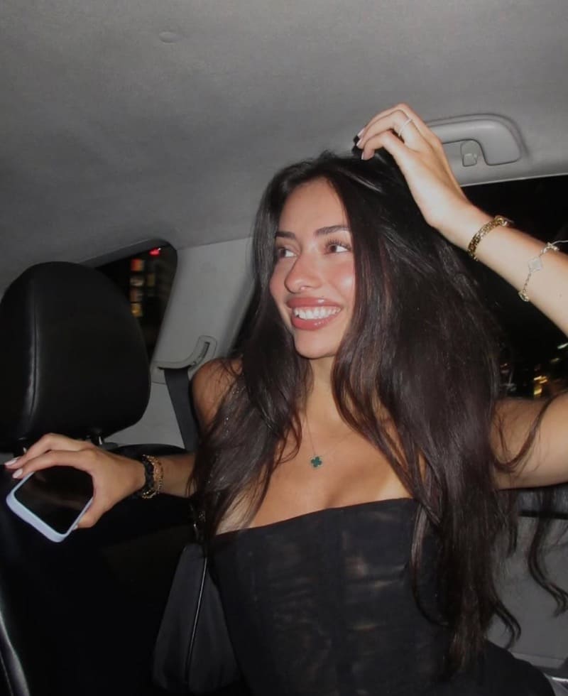 Hot model in black outfit