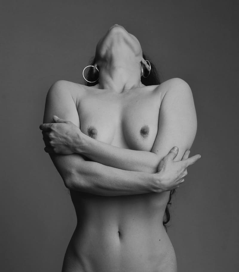 Nicole in sexy grey outfit