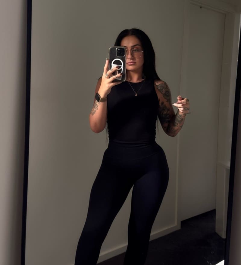 Victoria in sexy tight outfit