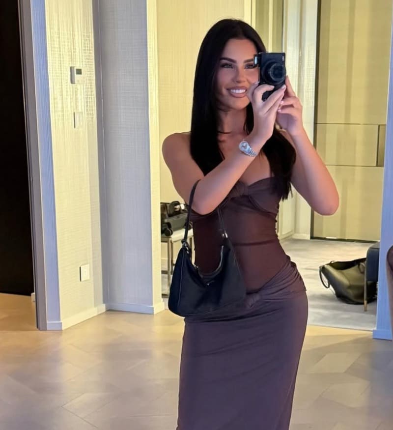 Chrysten in tight dress