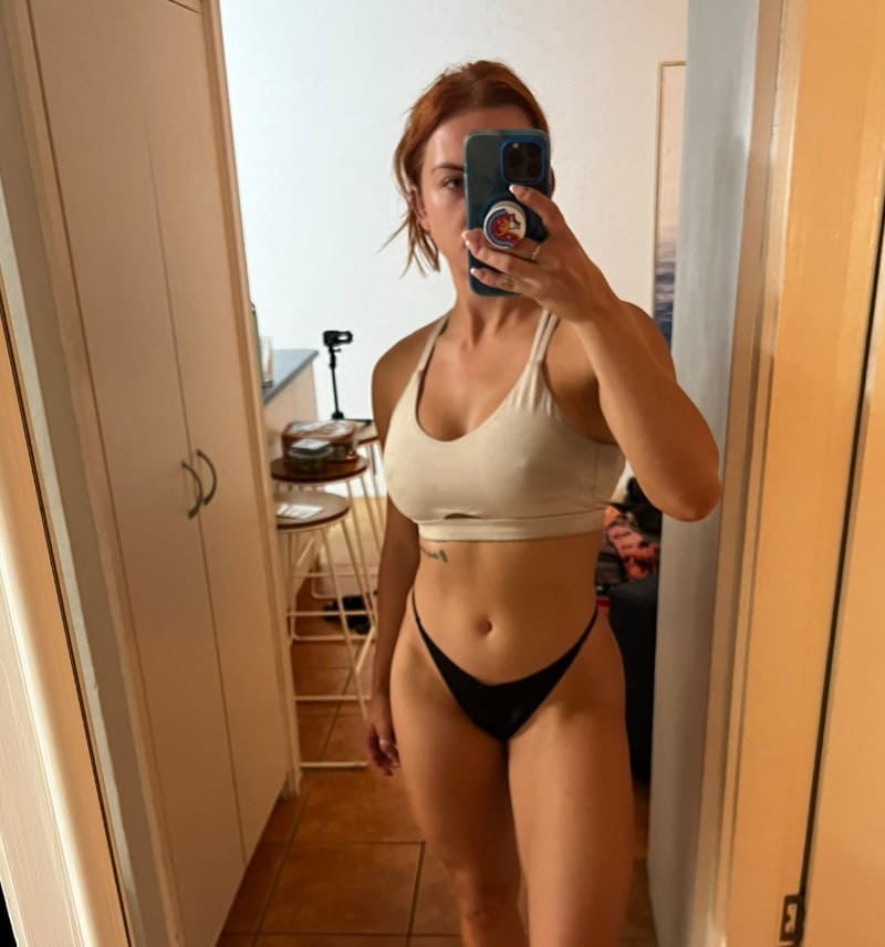 Sexy model in normal underwear