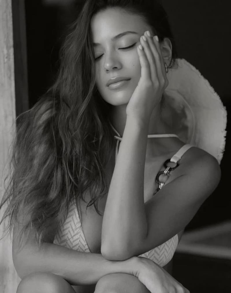 Chiara in sexy white outfit