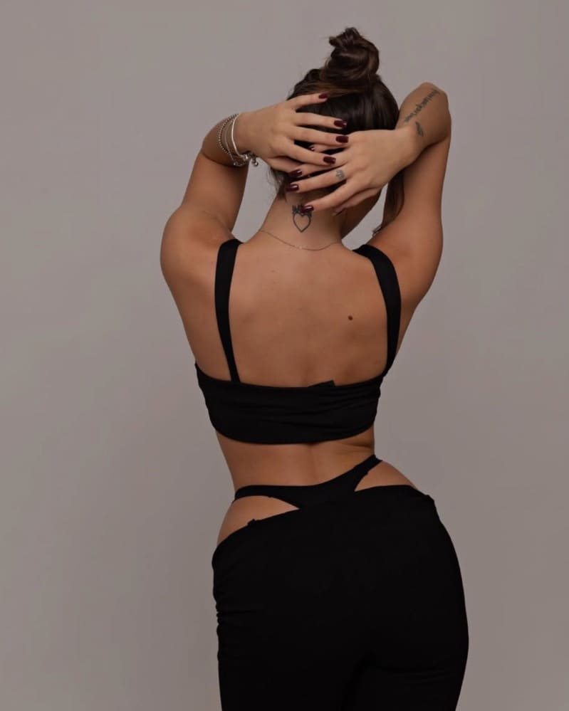 Michela showing off ass