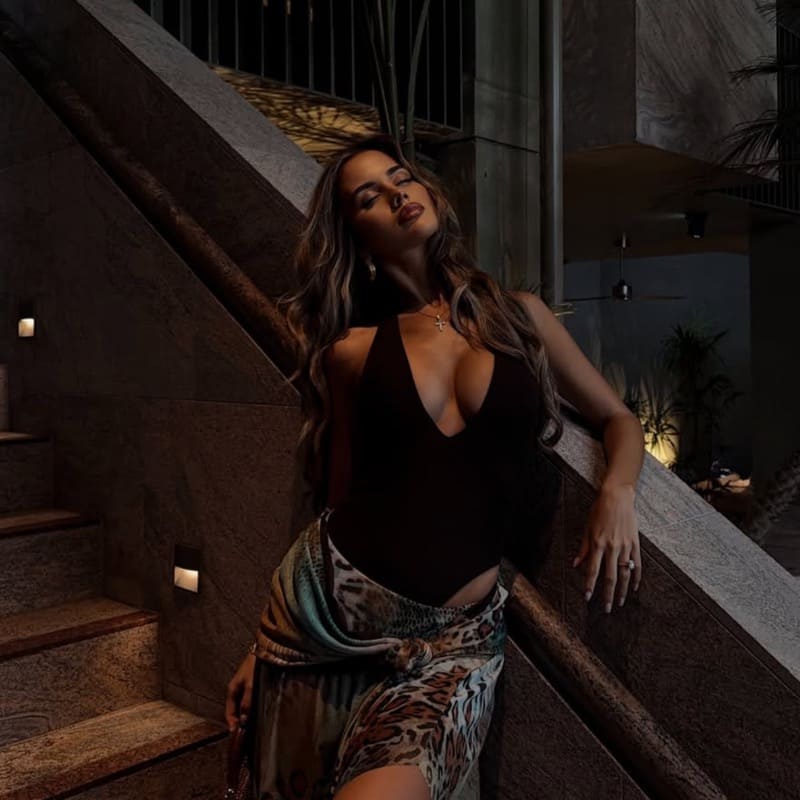 Sexy model on staircase