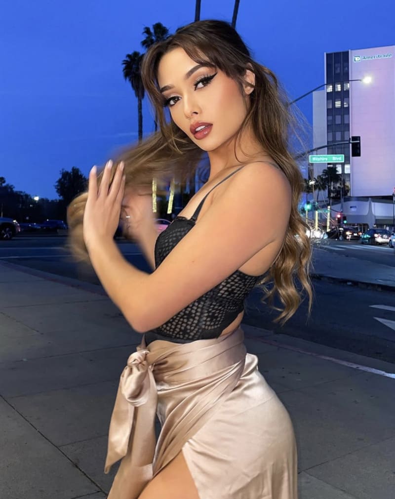 Angelica Rose in sexy black top