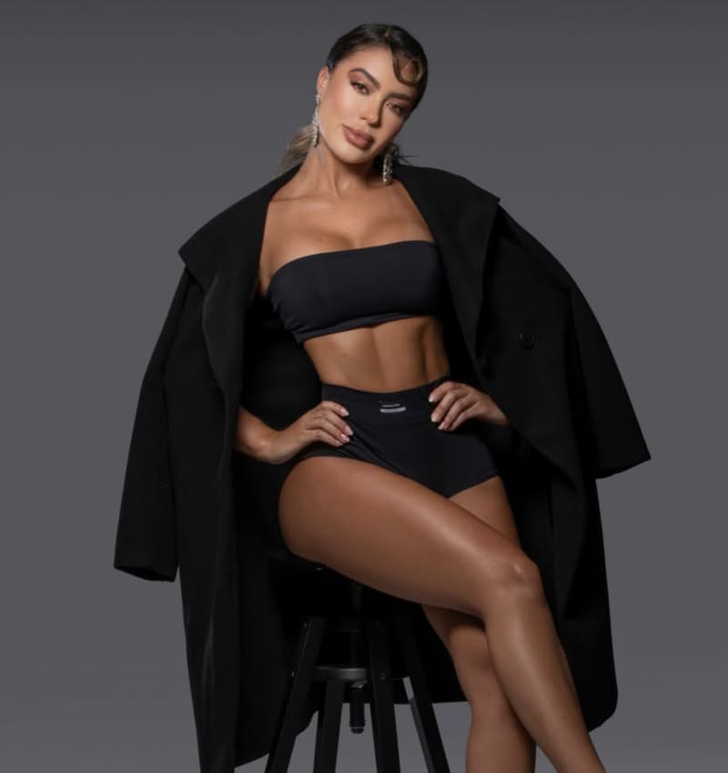 Sarita in black outfit