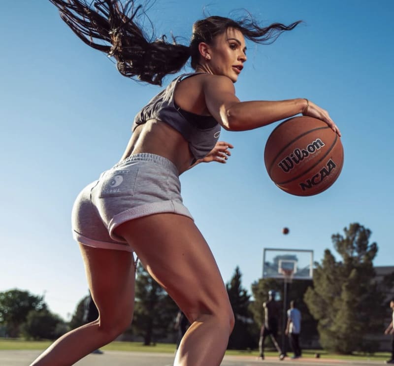 Haley playing with basketball
