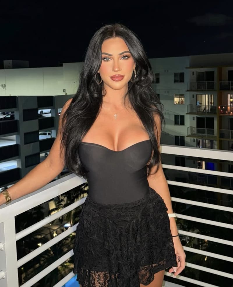 Sexy model in tight outfit