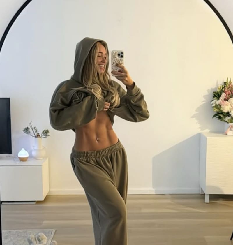 Sexy model in green