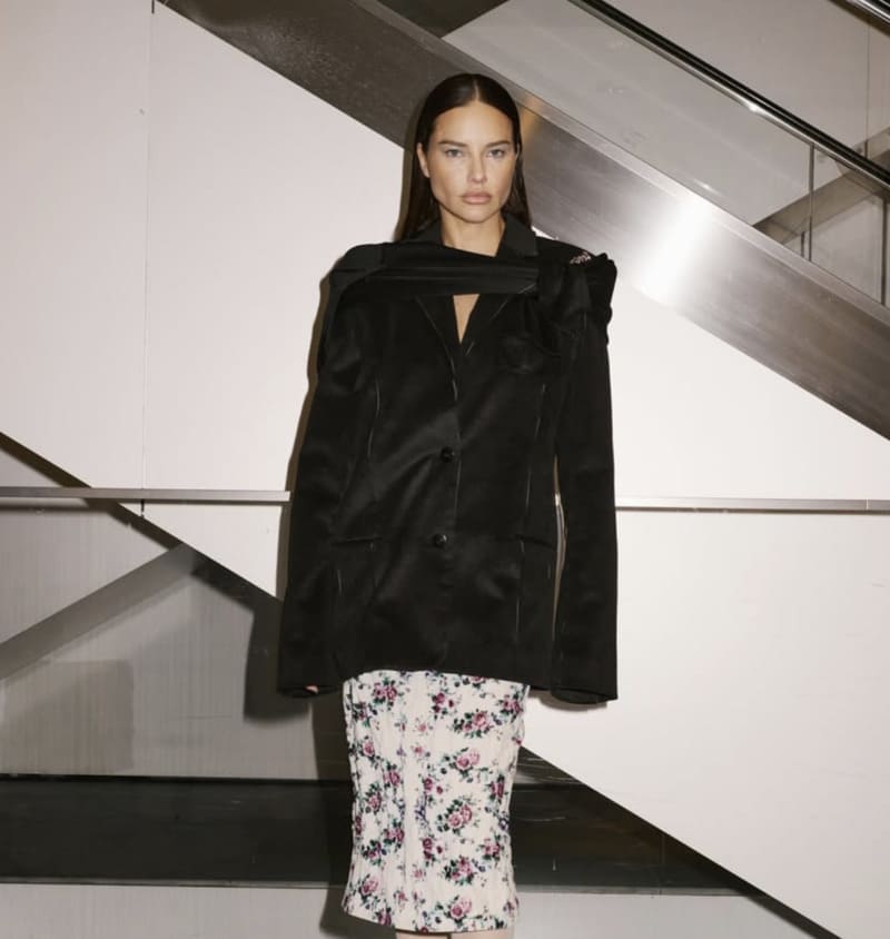 Model in modern outfit