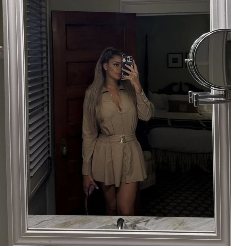 Sexy model in short dress