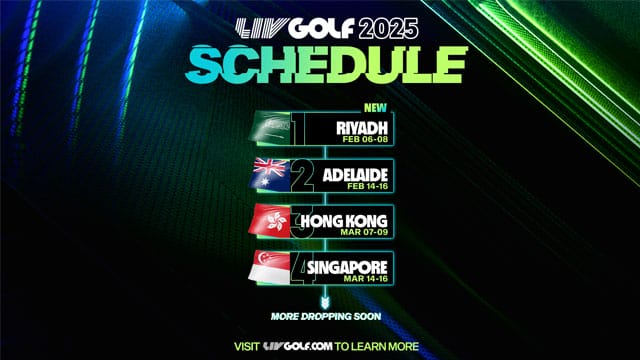 Calendario LIV golf 2025.