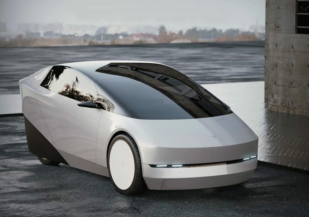 El Robotaxi de Tesla por delante.