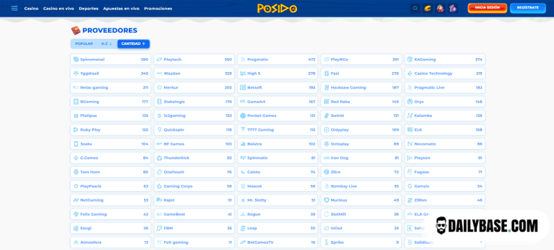 proveedores de juegos de casino