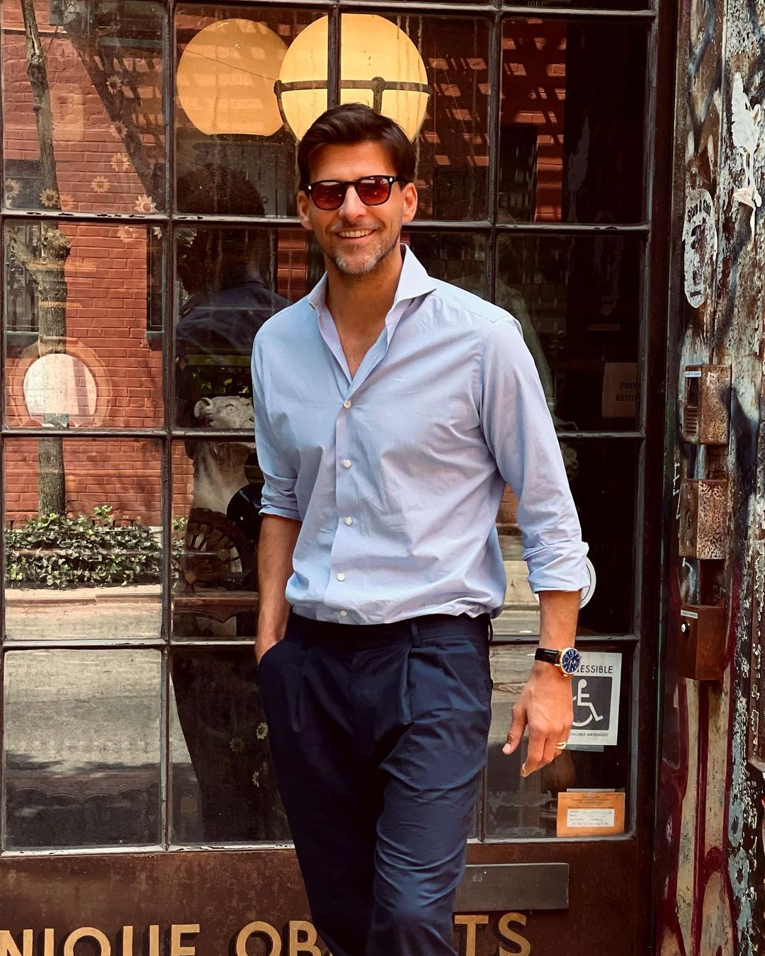 Johannes Huebl in blouse