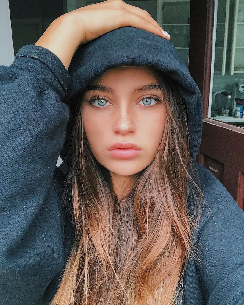 Sophi Knight in hoodie