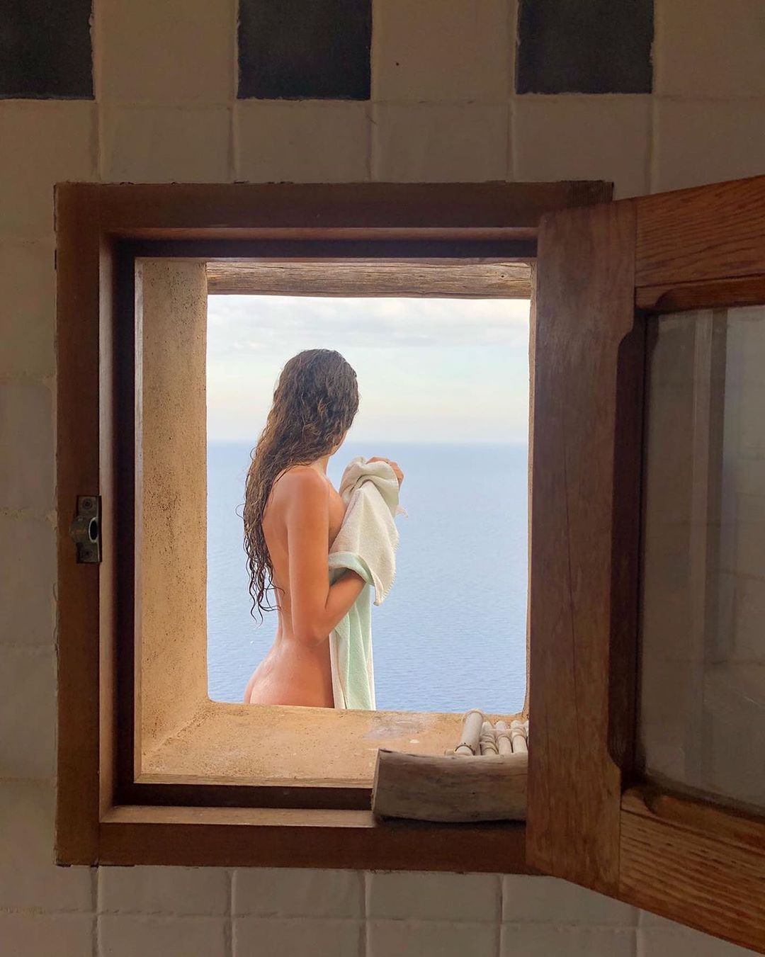 gentlemensgram vrouw bij het strand