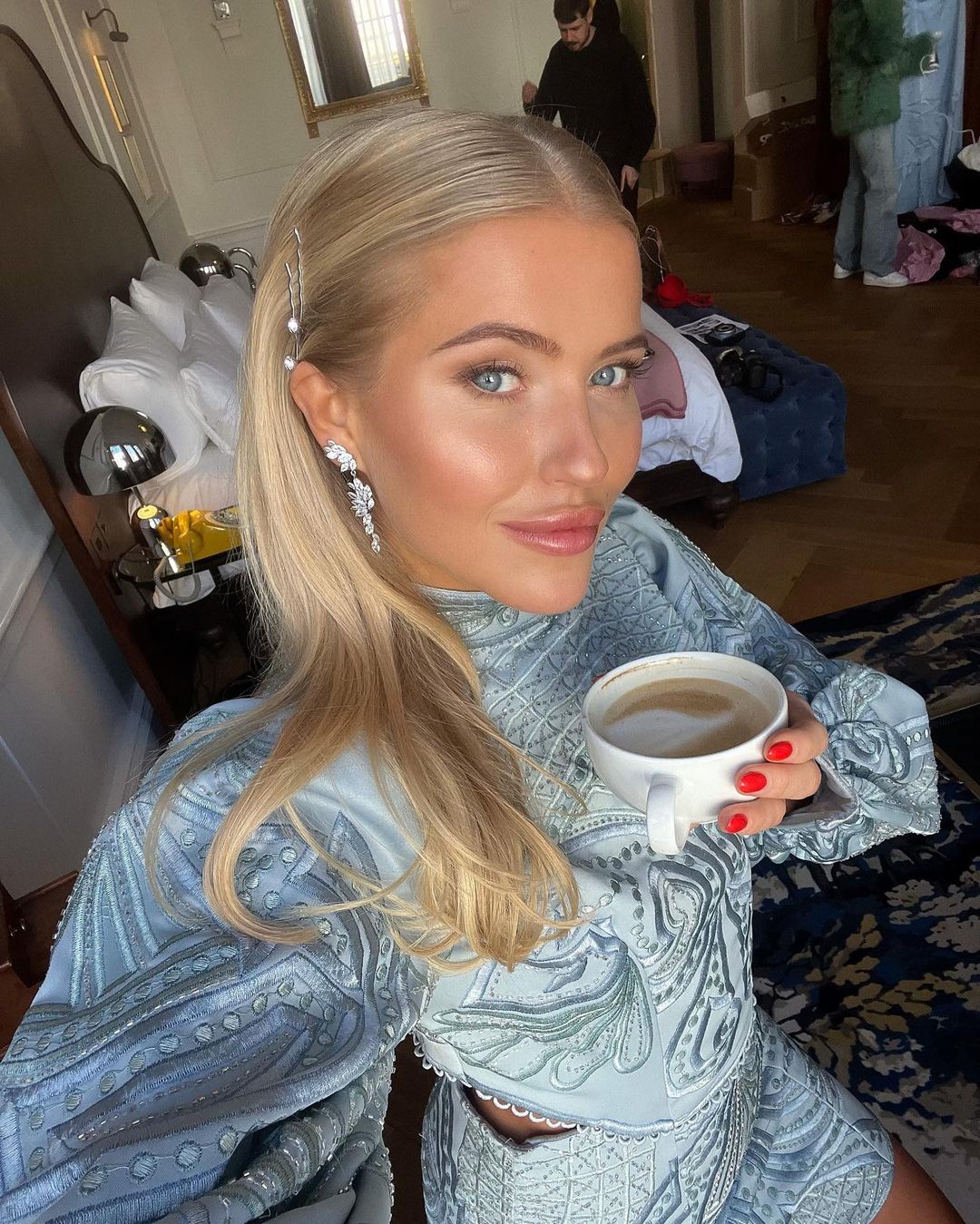 Franka Vedder met koffie
