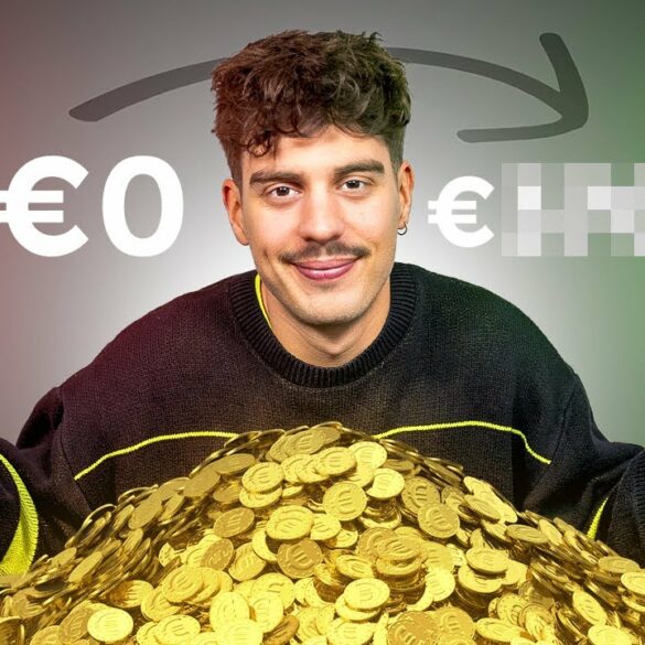 Creffie zit voor een grote stapel met geld