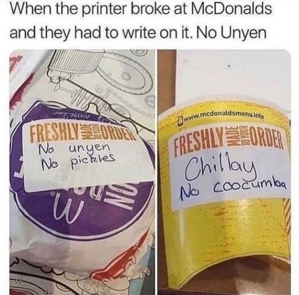 grappige vertalingen bij de McDonalds