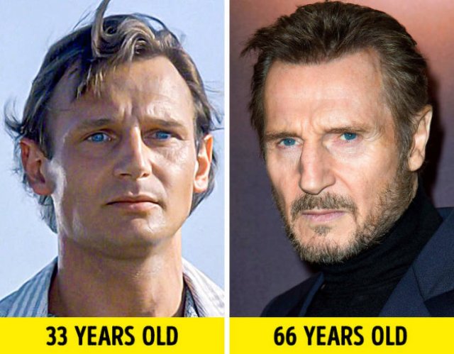 acteurs vroeger en nu Liam Neeson