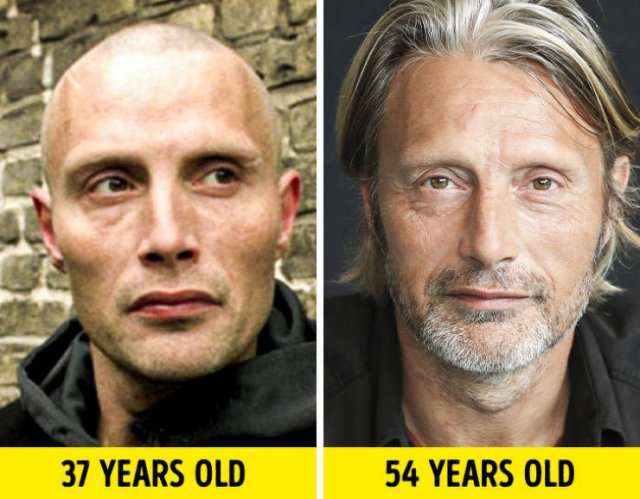 acteurs vroeger en nu Mads Mikkelsen